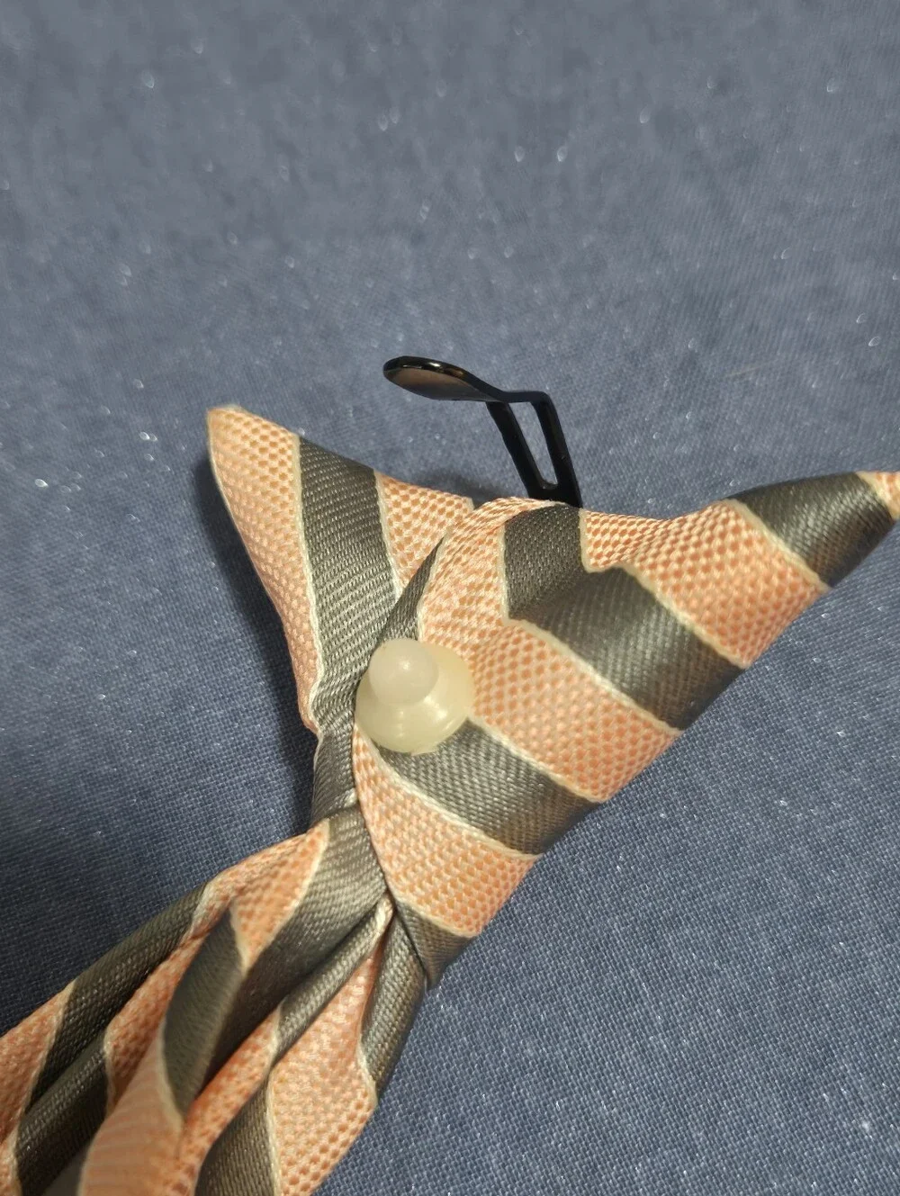 Boys Pink & Gray Striped Clip-On 